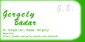 gergely badar business card